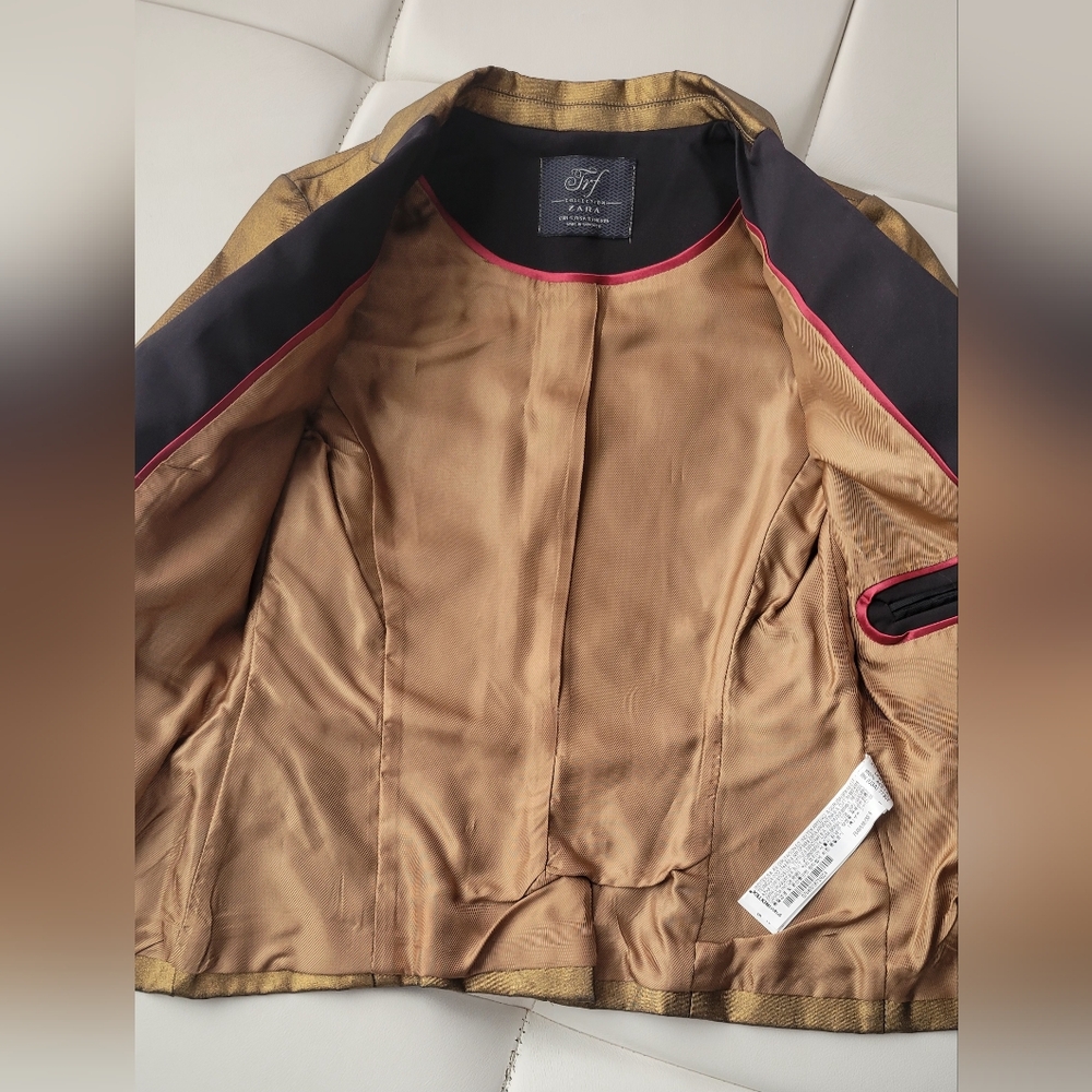 Zara Collection Gold & Black Blazer. - Picture 2 of 10